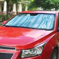 Hawaii Queen Liliuokalani Auto Sun Shade Blue Lei Pua Kalaunu LT05 - Polynesian Pride