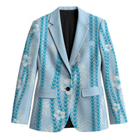 Hawaii Queen Liliuokalani Blazer Blue Lei Pua Kalaunu LT05 Unisex Blue - Polynesian Pride