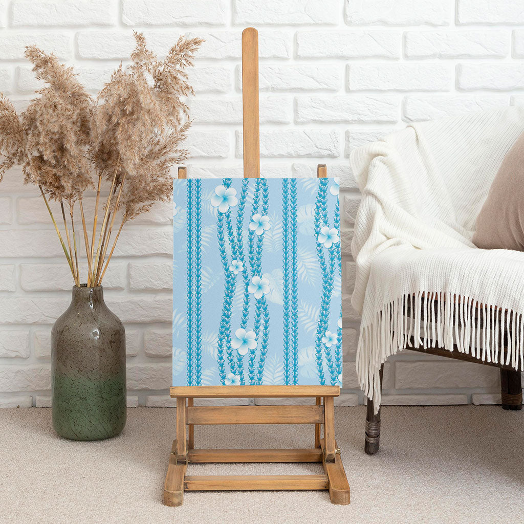 Hawaii Queen Liliuokalani Canvas Wall Art Blue Lei Pua Kalaunu LT05 - Polynesian Pride