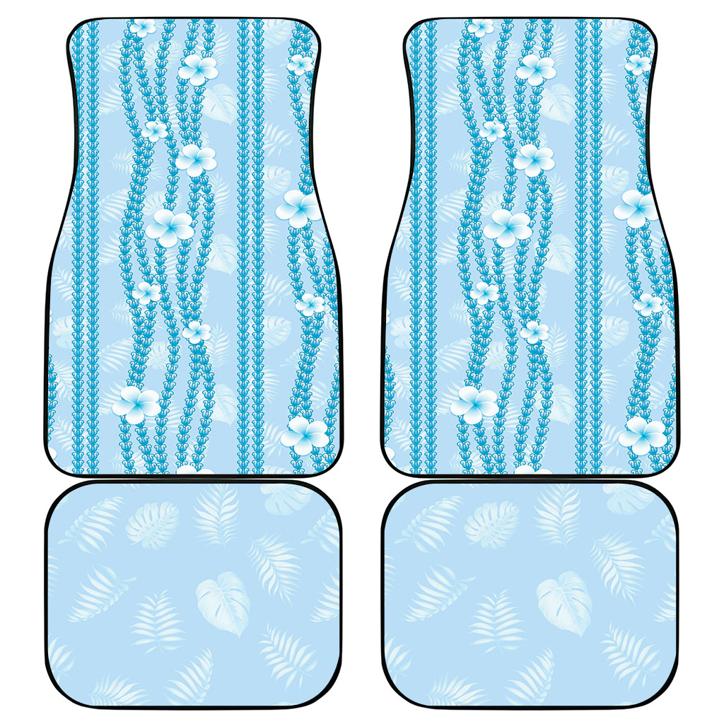 Hawaii Queen Liliuokalani Car Mats Blue Lei Pua Kalaunu LT05 - Polynesian Pride