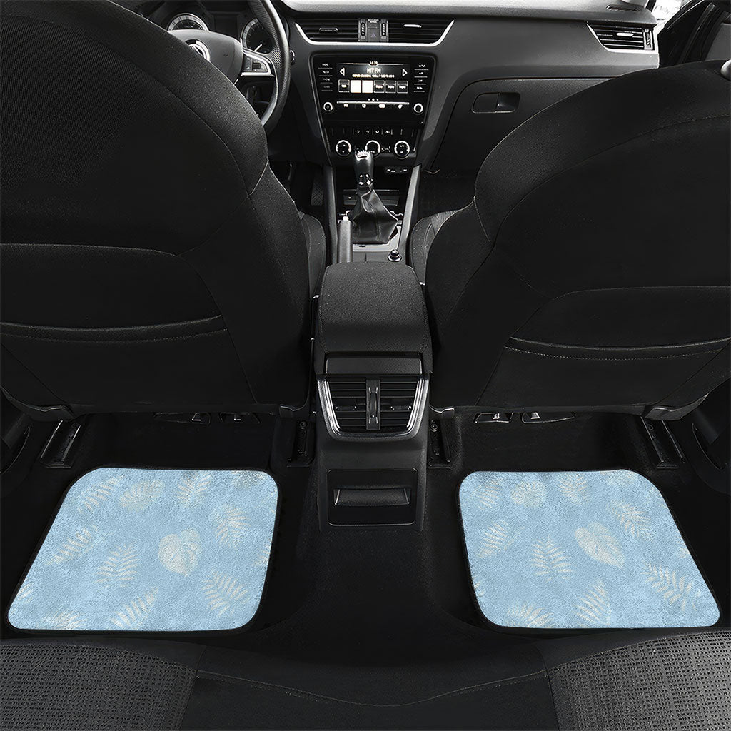 Hawaii Queen Liliuokalani Car Mats Blue Lei Pua Kalaunu LT05 Set 2pcs - Back Blue - Polynesian Pride