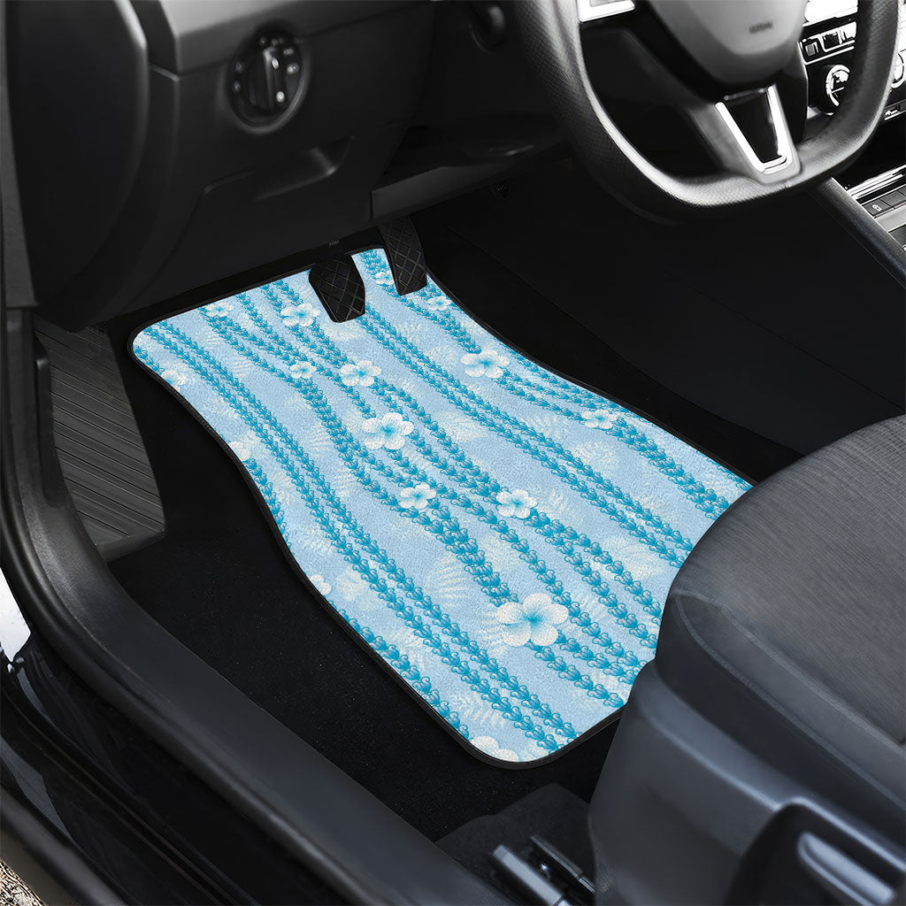 Hawaii Queen Liliuokalani Car Mats Blue Lei Pua Kalaunu LT05 - Polynesian Pride