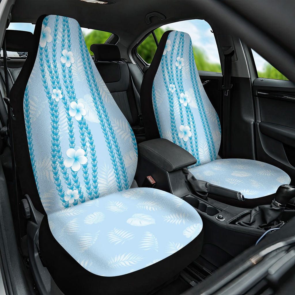 Hawaii Queen Liliuokalani Car Seat Cover Blue Lei Pua Kalaunu LT05 One Size Blue - Polynesian Pride