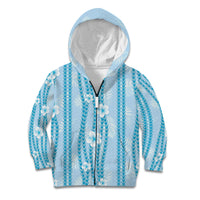 Hawaii Queen Liliuokalani Kid Hoodie Blue Lei Pua Kalaunu LT05 Zip Hoodie Blue - Polynesian Pride
