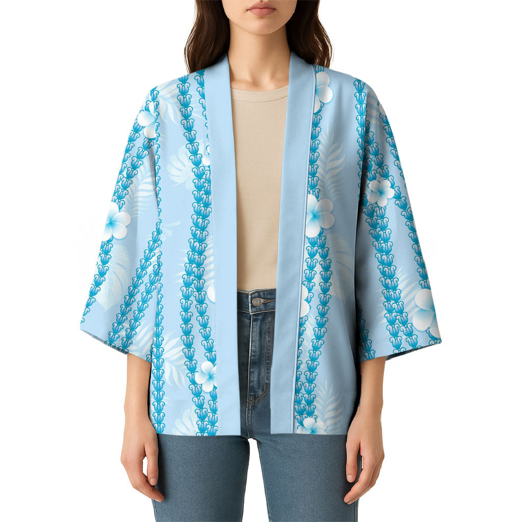 Hawaii Queen Liliuokalani Kimono Blue Lei Pua Kalaunu LT05 - Polynesian Pride