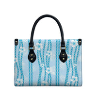 Hawaii Queen Liliuokalani Leather Bag Blue Lei Pua Kalaunu LT05 - Polynesian Pride