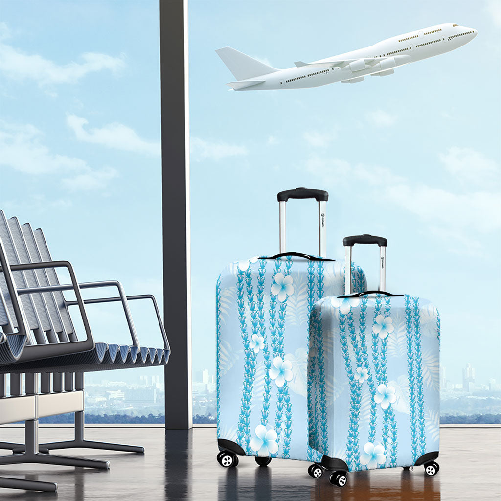 Hawaii Queen Liliuokalani Luggage Cover Blue Lei Pua Kalaunu LT05 - Polynesian Pride