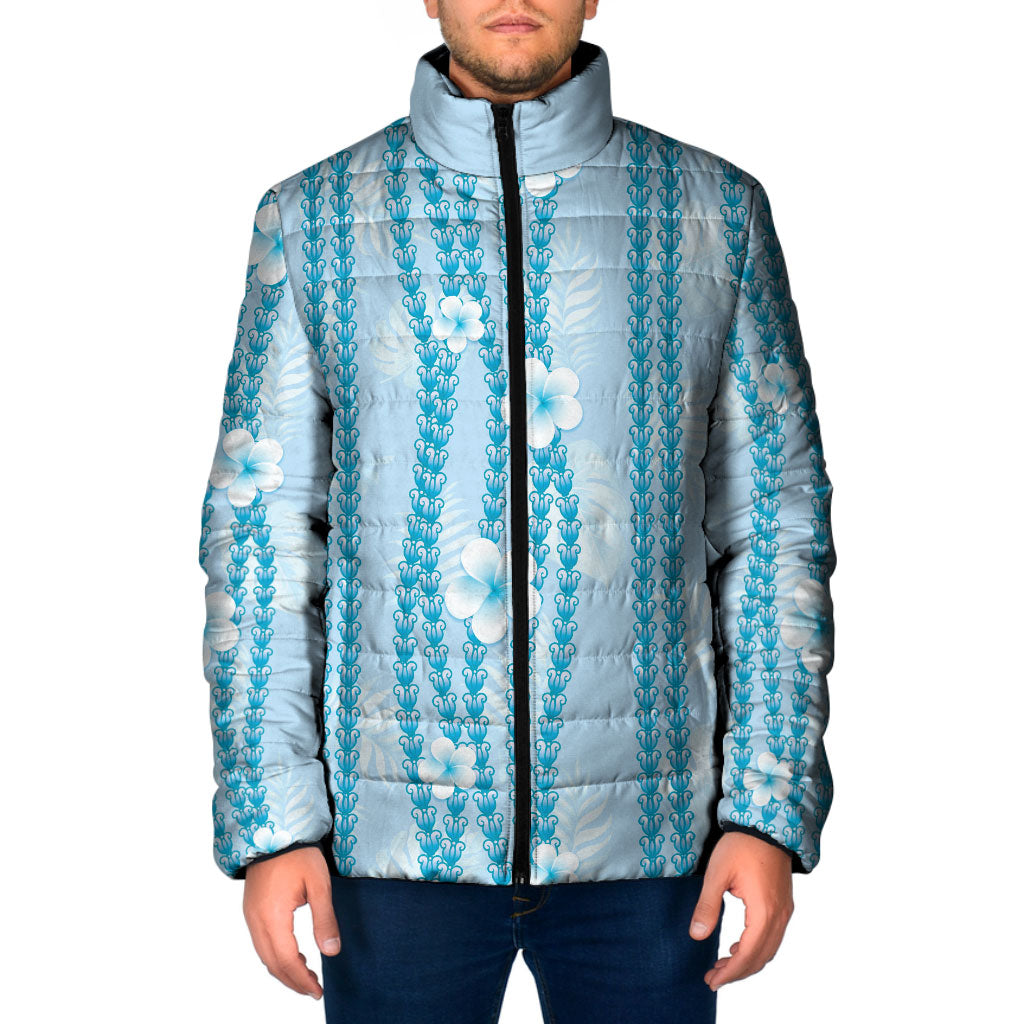 Hawaii Queen Liliuokalani Padded Jacket Blue Lei Pua Kalaunu LT05 Men Blue - Polynesian Pride