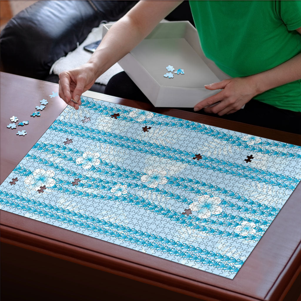 Hawaii Queen Liliuokalani Puzzle Blue Lei Pua Kalaunu LT05 - Polynesian Pride