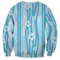 Hawaii Queen Liliuokalani Sweatshirt Blue Lei Pua Kalaunu LT05 - Polynesian Pride