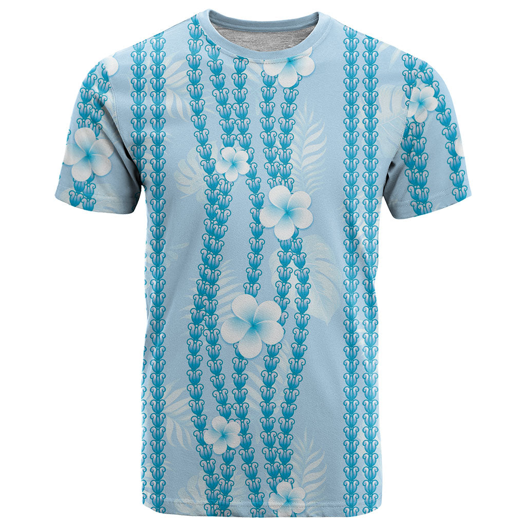 Hawaii Queen Liliuokalani T Shirt Blue Lei Pua Kalaunu LT05 Blue - Polynesian Pride