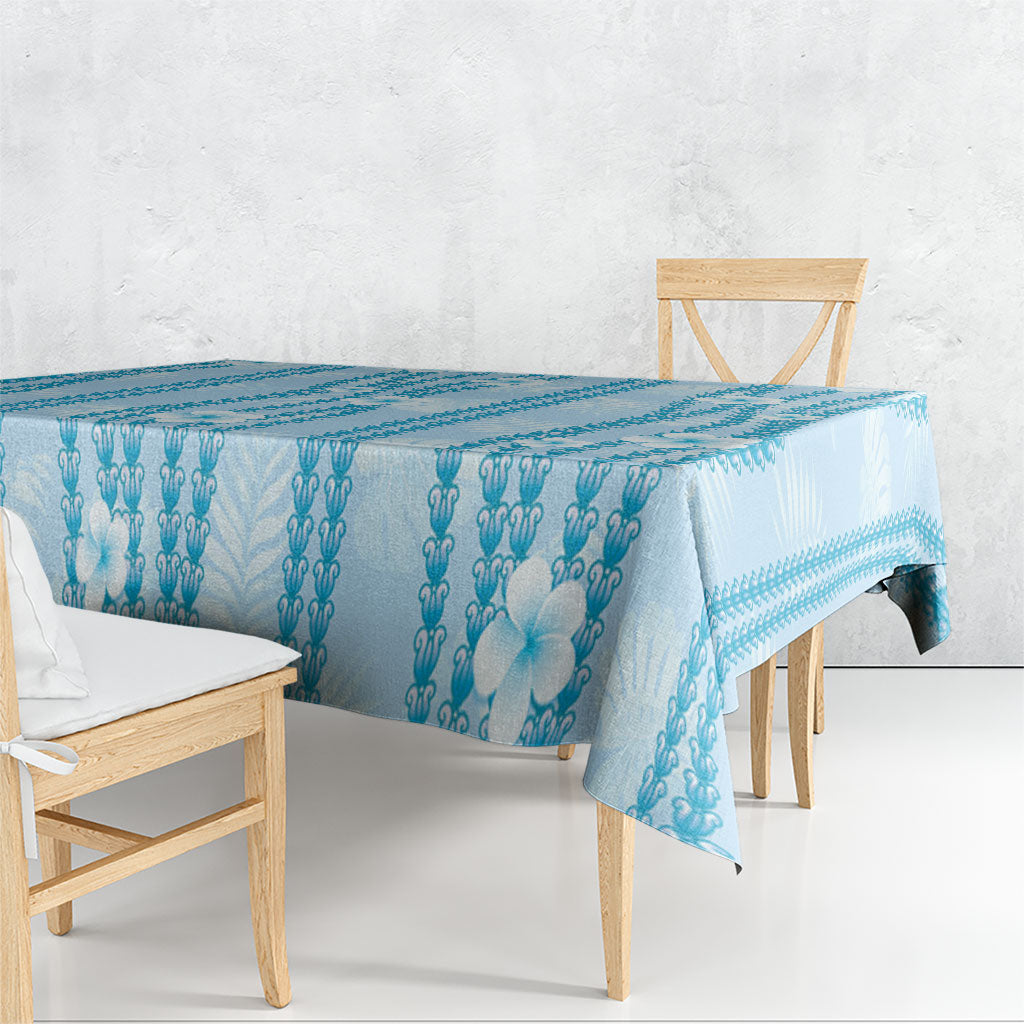 Hawaii Queen Liliuokalani Tablecloth Blue Lei Pua Kalaunu LT05 - Polynesian Pride