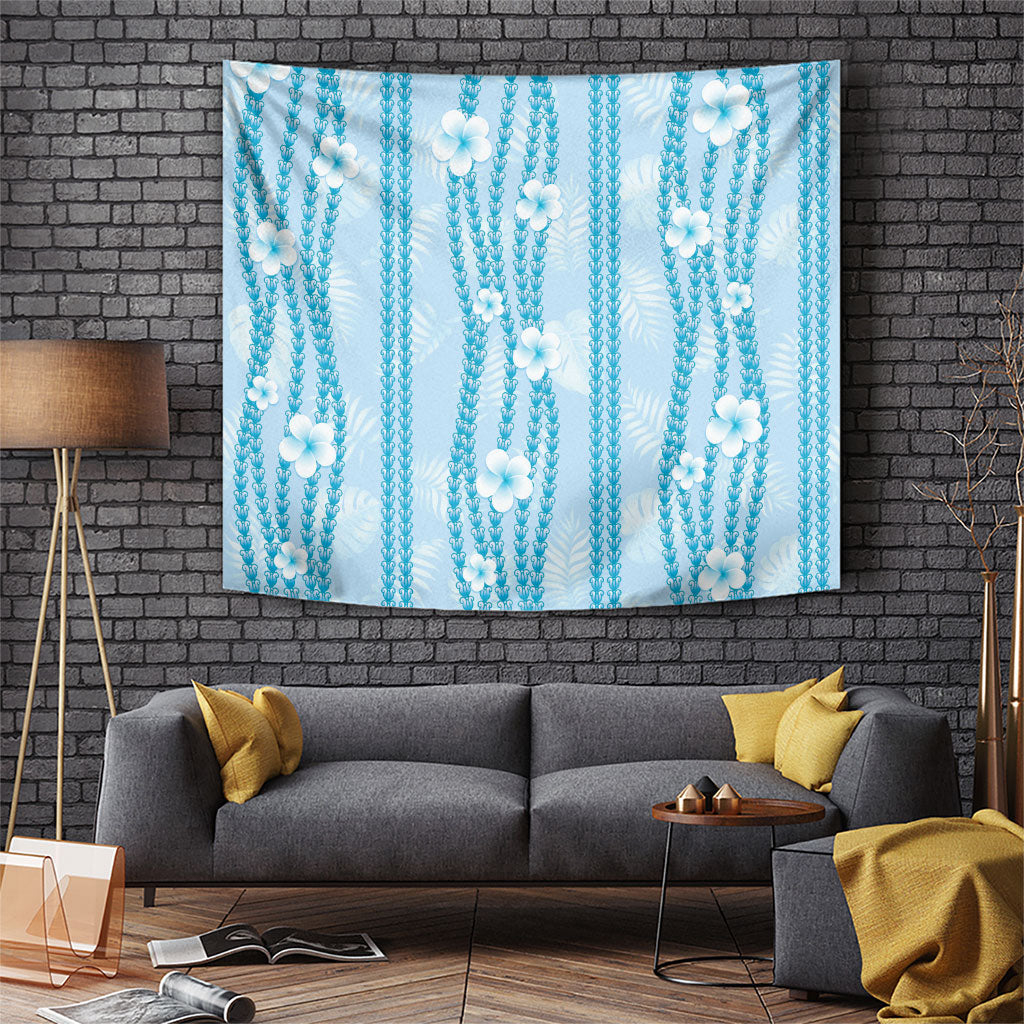 Hawaii Queen Liliuokalani Tapestry Blue Lei Pua Kalaunu LT05 Blue - Polynesian Pride