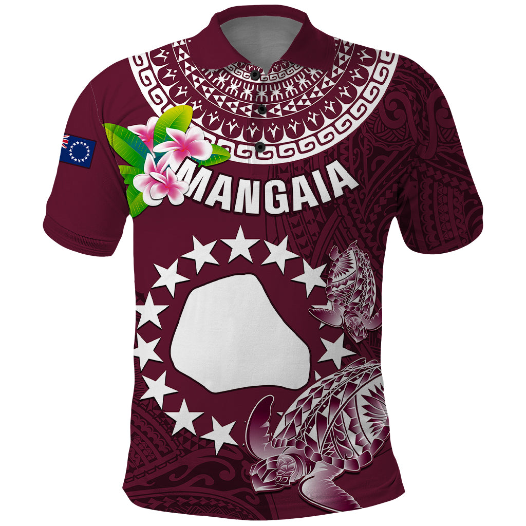 Cook Islands Mangaia Polo Shirt Coat Of Arms Plumeria Polynesian Turtle LT05 Pink - Polynesian Pride