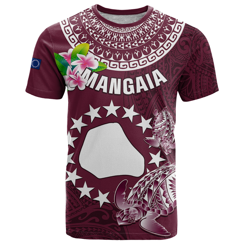 Cook Islands Mangaia T Shirt Coat Of Arms Plumeria Polynesian Turtle LT05 Pink - Polynesian Pride