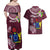 Personalized Cook Islands Mangaia Couples Matching Off Shoulder Maxi Dress and Hawaiian Shirt Coat Of Arms Plumeria Polynesian Turtle LT05 - Polynesian Pride