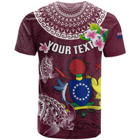 Personalized Cook Islands Mangaia T Shirt Coat Of Arms Plumeria Polynesian Turtle LT05 - Polynesian Pride