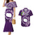 Cook Islands Rarotonga Couples Matching Mermaid Dress and Hawaiian Shirt Coat Of Arms Plumeria Polynesian Turtle LT05 Purple - Polynesian Pride