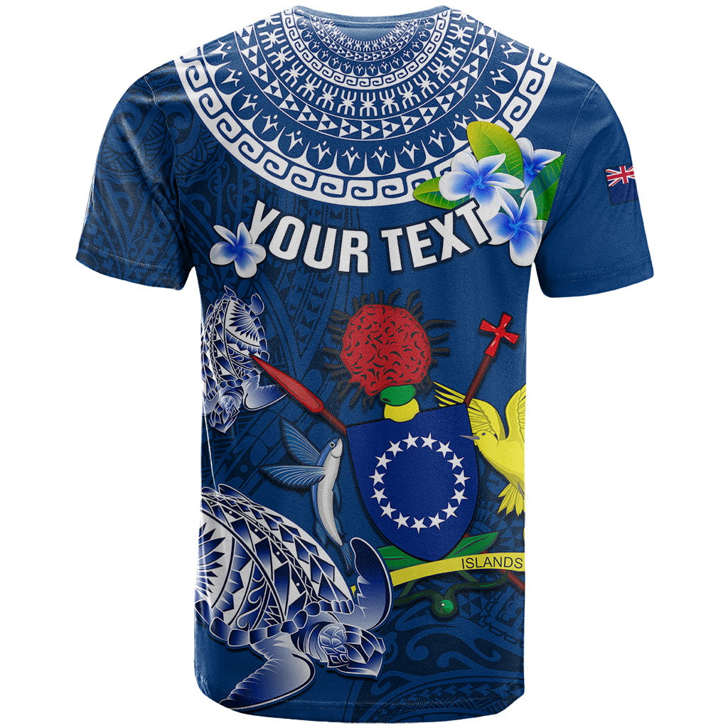 Personalized Cook Islands Pukapuka T Shirt Coat Of Arms Plumeria Polynesian Turtle LT05 - Polynesian Pride