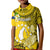Cook Islands Aitutaki Kid Polo Shirt Coat Of Arms Plumeria Polynesian Turtle LT05 Kid Yellow - Polynesian Pride