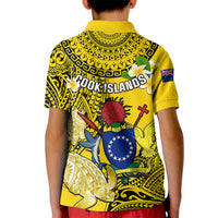 Cook Islands Aitutaki Kid Polo Shirt Coat Of Arms Plumeria Polynesian Turtle LT05 - Polynesian Pride