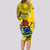 Cook Islands Aitutaki Long Sleeve Bodycon Dress Coat Of Arms Plumeria Polynesian Turtle LT05 - Polynesian Pride