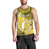 Cook Islands Aitutaki Men Tank Top Coat Of Arms Plumeria Polynesian Turtle LT05 - Polynesian Pride