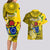 Personalized Cook Islands Aitutaki Couples Matching Long Sleeve Bodycon Dress and Hawaiian Shirt Coat Of Arms Plumeria Polynesian Turtle LT05 - Polynesian Pride