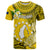 Personalized Cook Islands Aitutaki T Shirt Coat Of Arms Plumeria Polynesian Turtle LT05 Yellow - Polynesian Pride