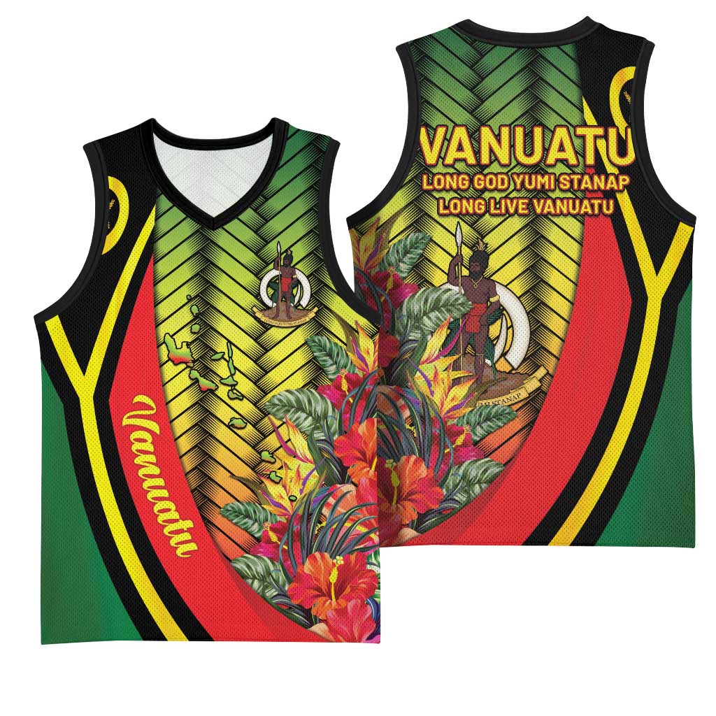 Vanuatu Constitution Day Basketball Jersey Long Live Vanuatu LT05 - Polynesian Pride