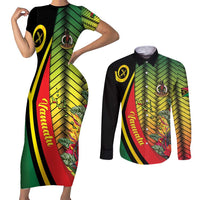 Vanuatu Constitution Day Couples Matching Short Sleeve Bodycon Dress and Long Sleeve Button Shirt Long Live Vanuatu LT05 Colorful - Polynesian Pride