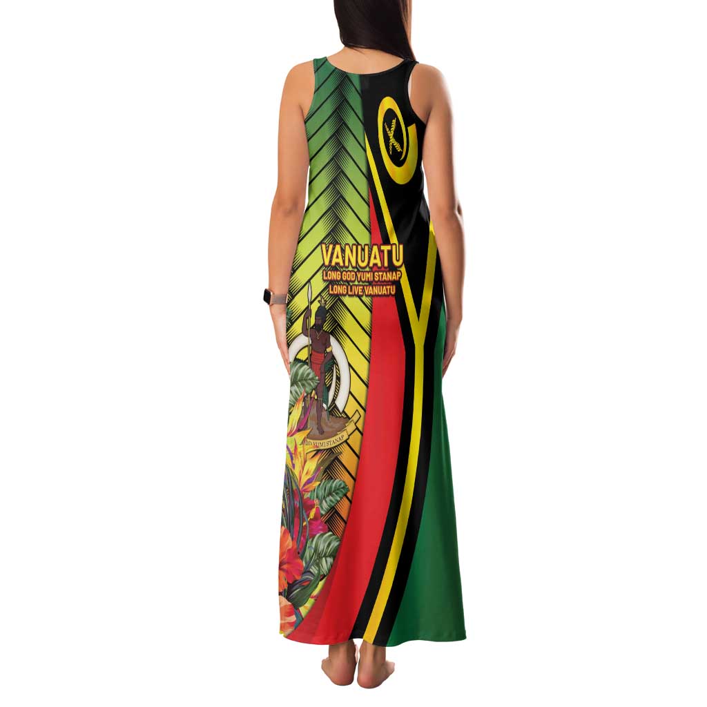 Vanuatu Constitution Day Family Matching Tank Maxi Dress and Hawaiian Shirt Long Live Vanuatu - Polynesian Pride
