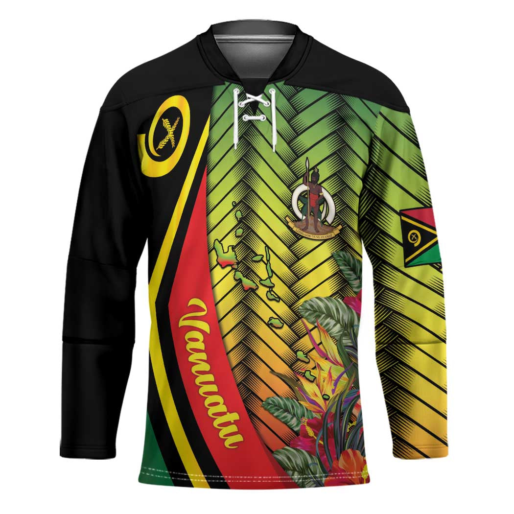Vanuatu Constitution Day Hockey Jersey Long Live Vanuatu LT05 Unisex Colorful - Polynesian Pride