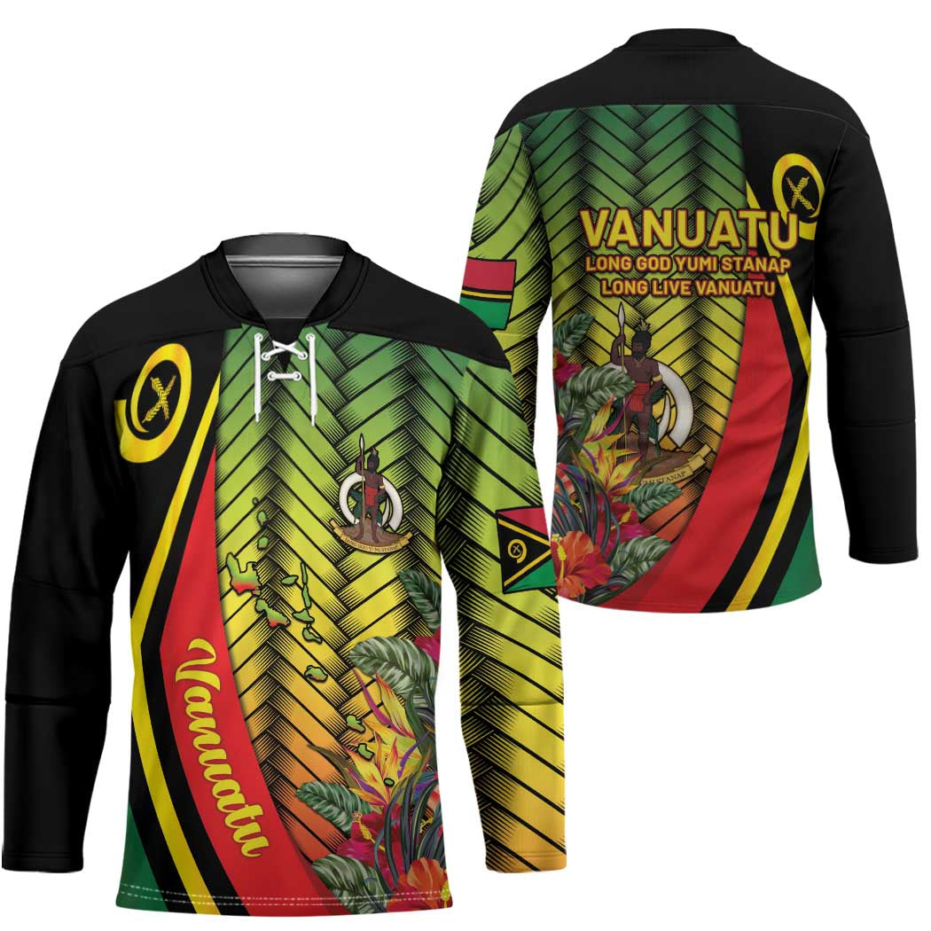 Vanuatu Constitution Day Hockey Jersey Long Live Vanuatu LT05 - Polynesian Pride