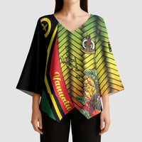 Vanuatu Constitution Day Kimono Sleeve Blouse Long Live Vanuatu LT05 - Polynesian Pride