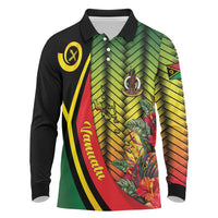 Vanuatu Constitution Day Long Sleeve Polo Shirt Long Live Vanuatu - Polynesian Pride