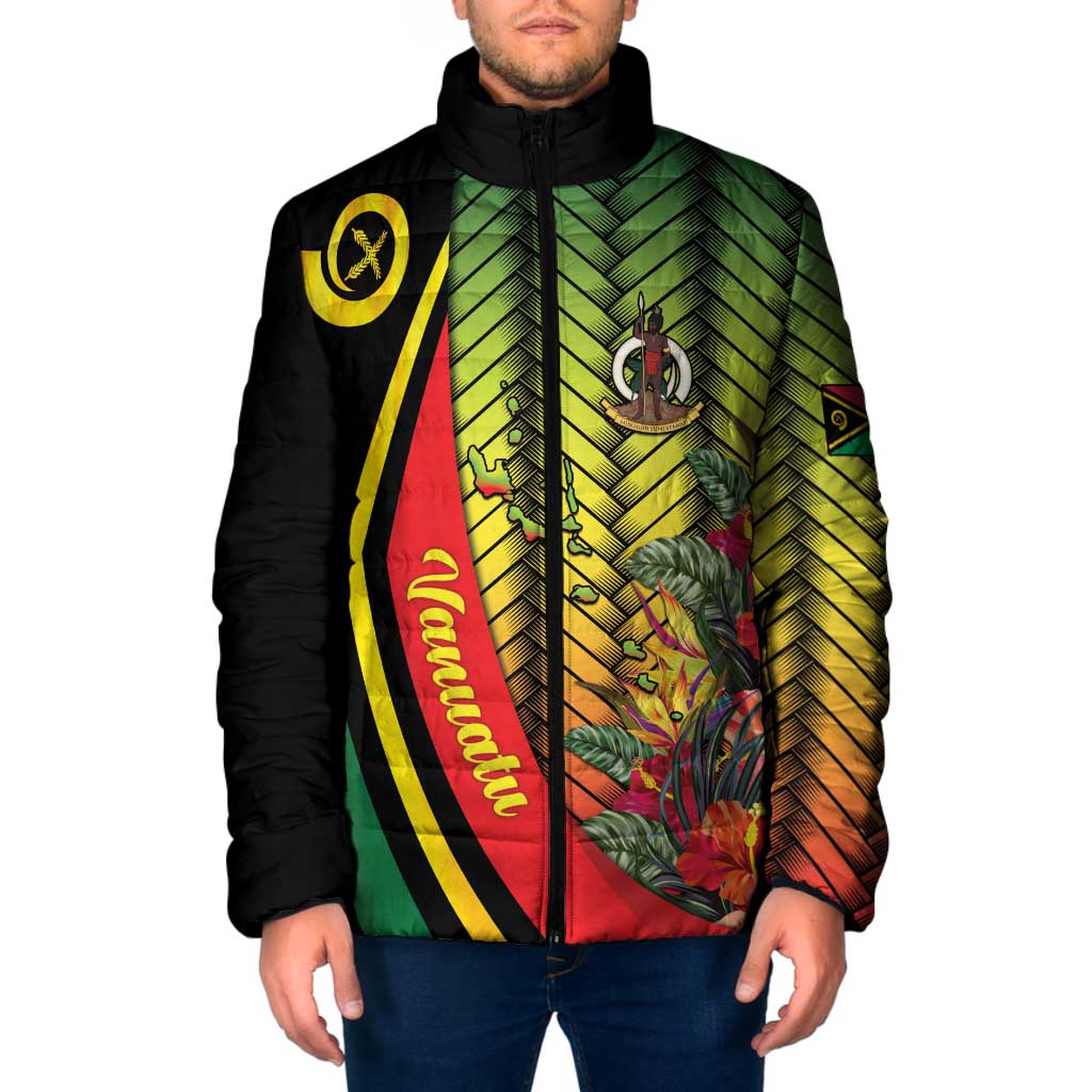 Vanuatu Constitution Day Padded Jacket Long Live Vanuatu LT05 Men Colorful - Polynesian Pride