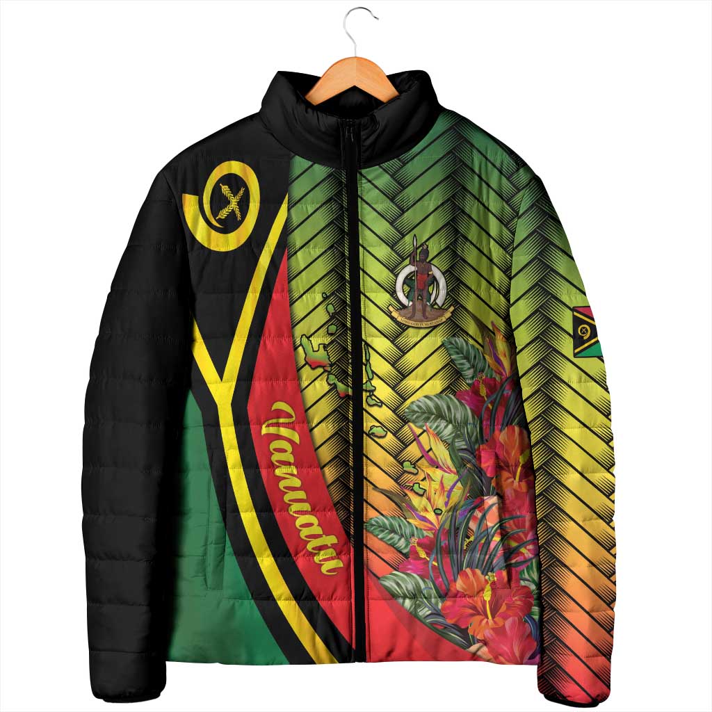 Vanuatu Constitution Day Padded Jacket Long Live Vanuatu LT05 - Polynesian Pride