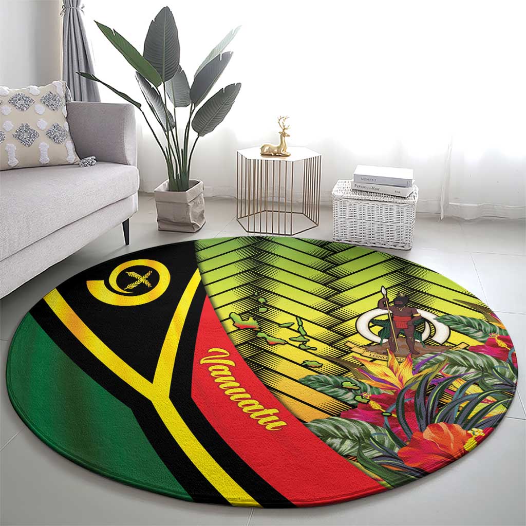 Vanuatu Constitution Day Round Carpet Long Live Vanuatu - Polynesian Pride