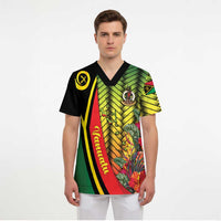 Vanuatu Constitution Day Scrub Top Long Live Vanuatu LT05 - Polynesian Pride