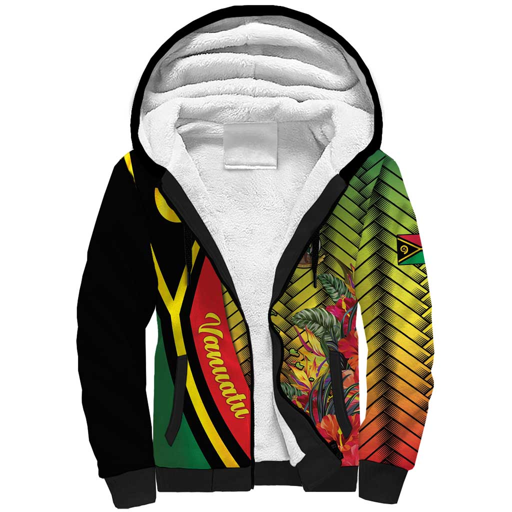 Vanuatu Constitution Day Sherpa Hoodie Long Live Vanuatu LT05 Unisex Colorful - Polynesian Pride