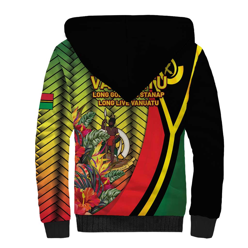 Vanuatu Constitution Day Sherpa Hoodie Long Live Vanuatu LT05 - Polynesian Pride