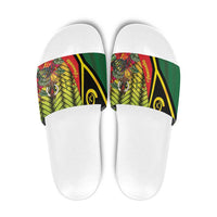 Vanuatu Constitution Day Slide Sandals Long Live Vanuatu - Polynesian Pride