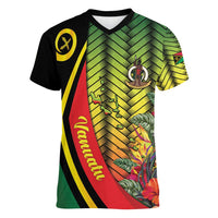 Vanuatu Constitution Day Women V-Neck T-Shirt Long Live Vanuatu - Polynesian Pride