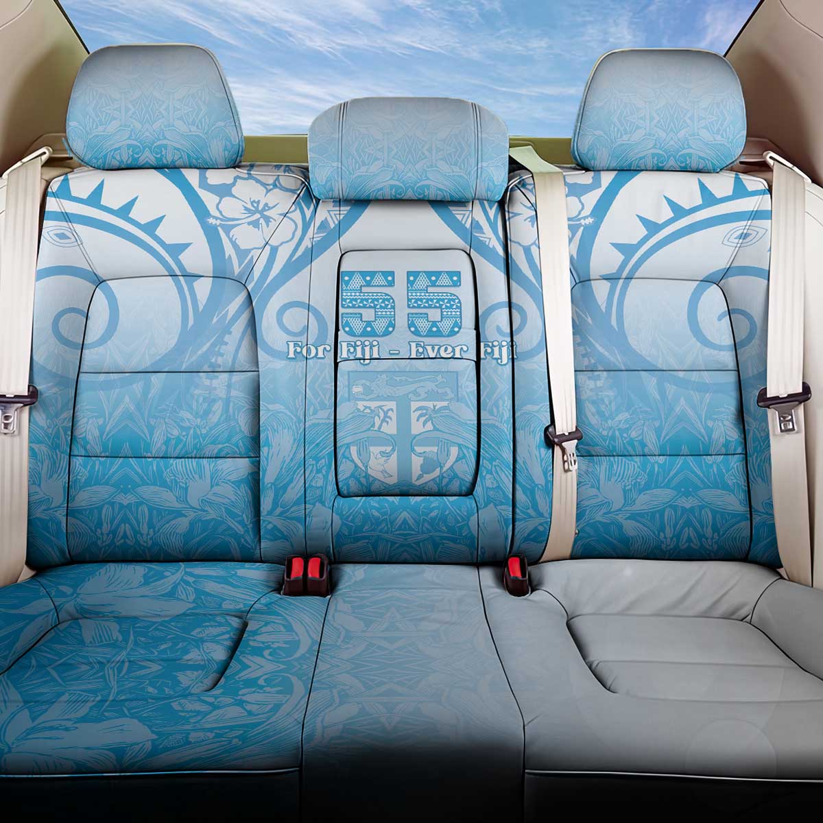 Fiji Day Back Car Seat Cover 55th Anniversary Forever Fiji - Polynesian Pride