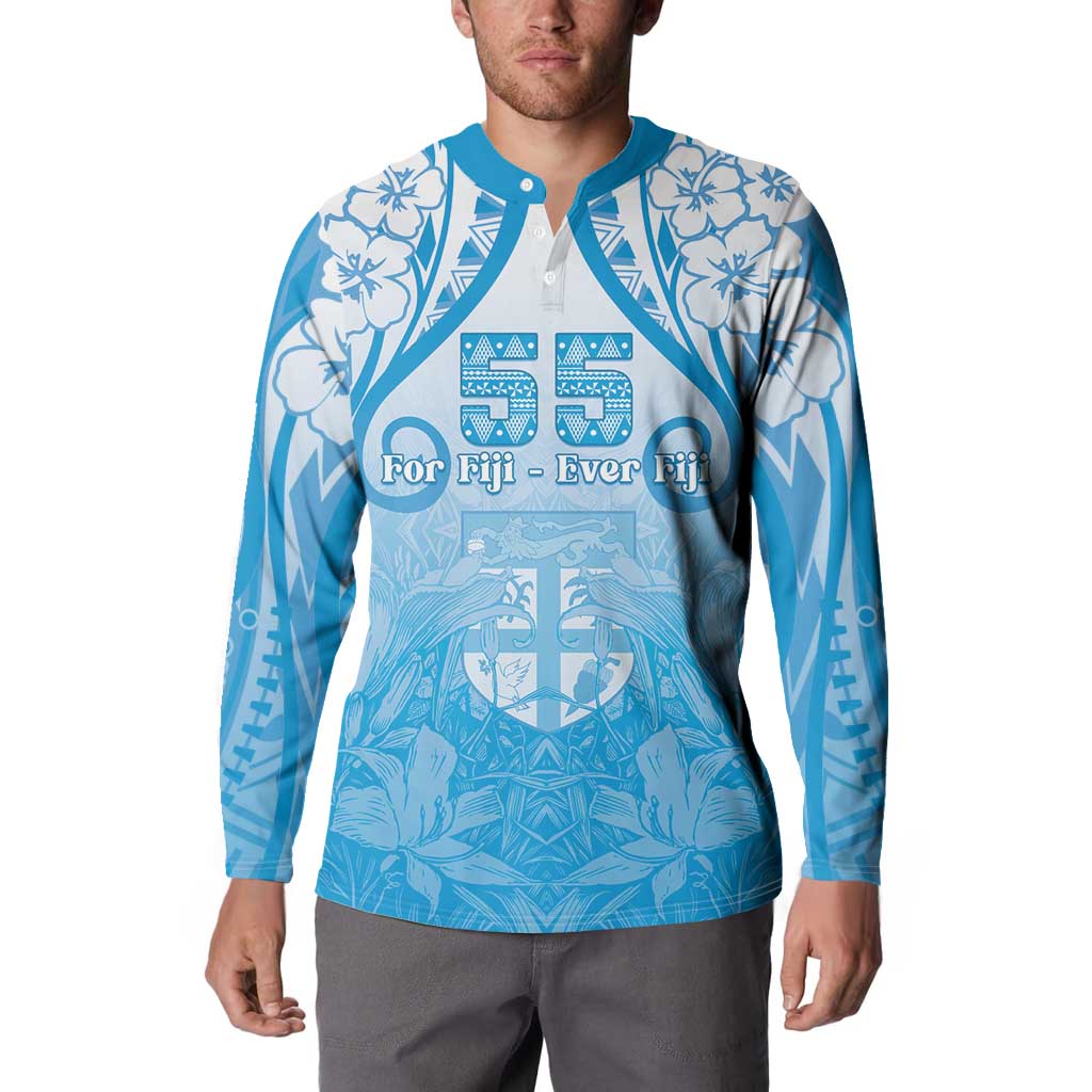 Fiji Day Button Sweatshirt 55th Anniversary Forever Fiji - Polynesian Pride