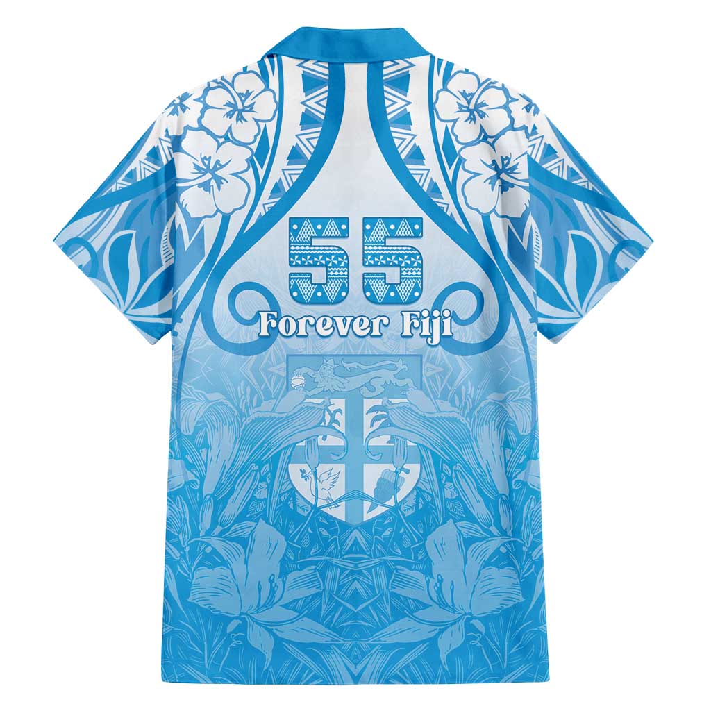 Fiji Day Family Matching Long Sleeve Bodycon Dress and Hawaiian Shirt 55th Anniversary Forever Fiji - Polynesian Pride