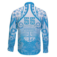 Fiji Day Family Matching Long Sleeve Bodycon Dress and Hawaiian Shirt 55th Anniversary Forever Fiji - Polynesian Pride
