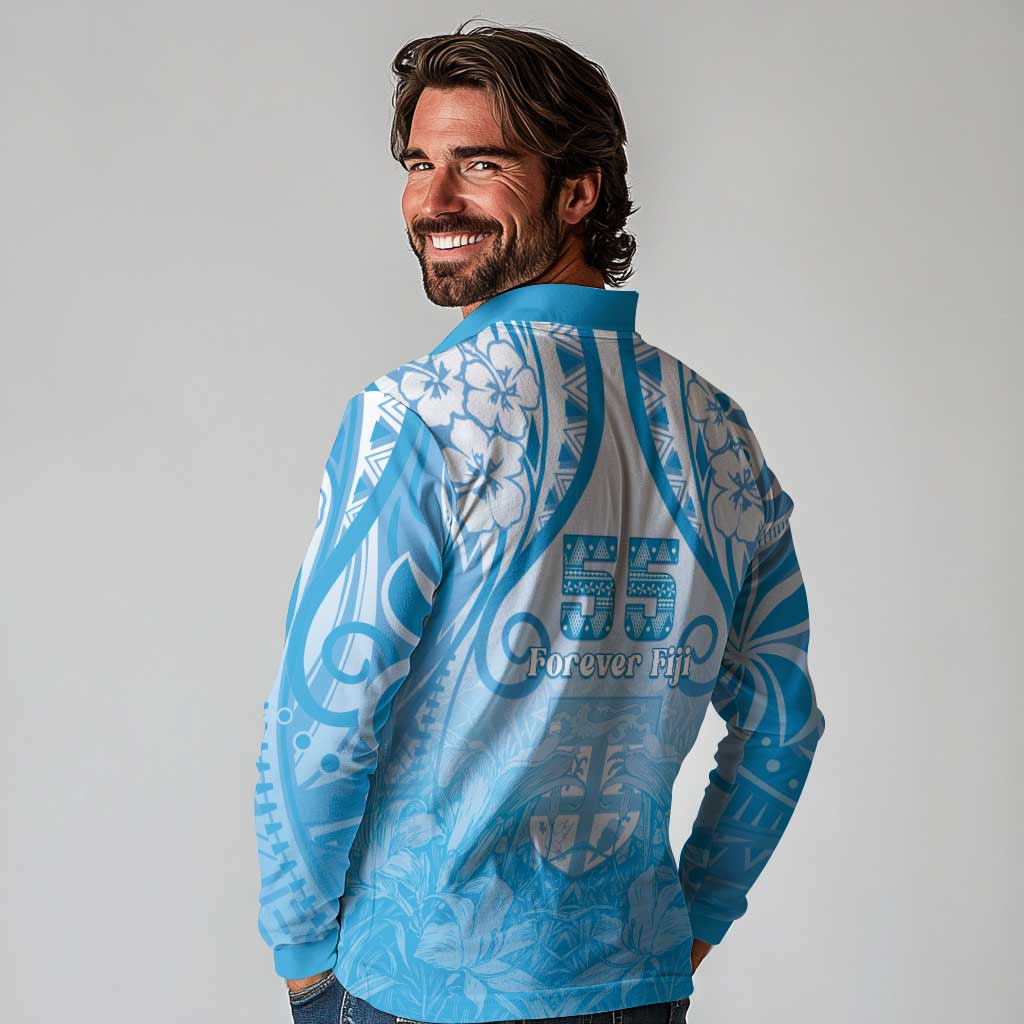 Fiji Day Long Sleeve Polo Shirt 55th Anniversary Forever Fiji - Polynesian Pride