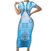 Fiji Day Short Sleeve Bodycon Dress 55th Anniversary Forever Fiji - Polynesian Pride